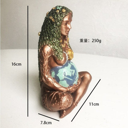 Matka Ziemia Millennial Gaia żywica Ozdoby - Bogini Statue Rzeźby Figurina Wnętrze Dekoracyjne domowe dekoracja salonu