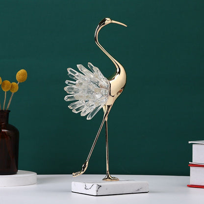 Ornamento flamingo decoração de casa de luxo e decoração de mesa de escritório decoração de animais de decoração de decoração de casa sala de estar cabine macia