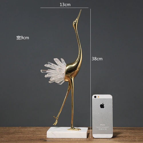 Flamingo Ornament Luxury Home Decor and Office Desk Decor animal decoration Home decoration accessories Living room soft cabine - acacuss
