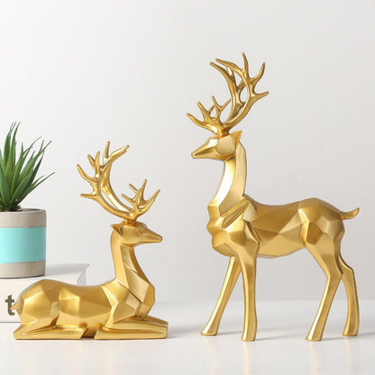Golden Deer Animal Resin Crafts Sculpture Living Room Decoratie Festival Geschenken - Golden Deer Beste keuze voor thuisdecoratie, huisverwarming cadeau