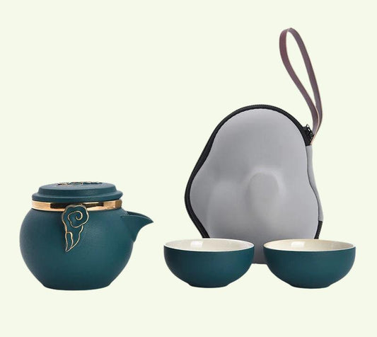 Ceramic Portable Travel Tea Set Outdoor
