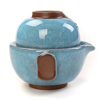 Copo de chá de chá de cerâmica vintage Gaiwan - Conjunto de chá Kuai ke de Gaiwan de cerâmica