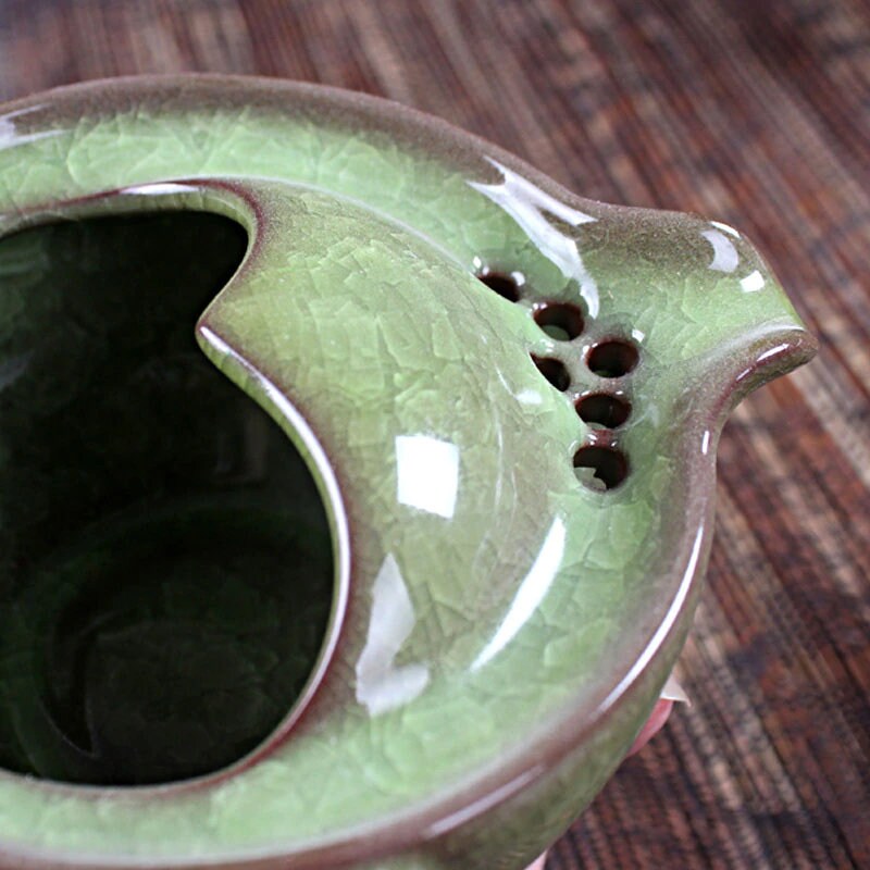 Tecine ceramiche vintage tazza di tè gaiwan - set di tè kuai ke ceramico kuai ke