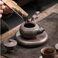 Stoneware Handmade Retro Ceramic Kung Fu Tea Set Single Pot Iron Glaze Teapot Kyusu Style  - Stoneware Teapot Ceramic side handle - acacuss