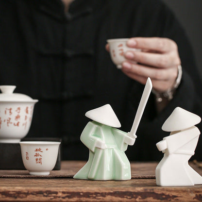 Adornos de escritorio de Samurai Creative Ceramic Samurai Bandeja