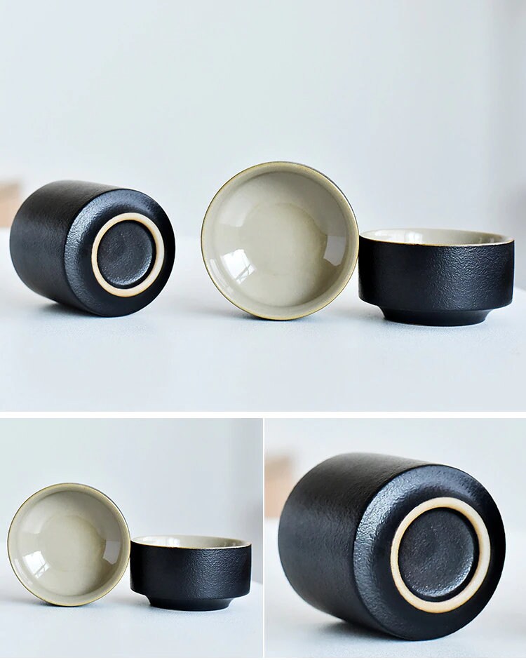 Porcellana Tè portatile Set di teiere da viaggio in ceramica Cuppa di tè cinese Kung Fu e piattino set di teiera bollitore