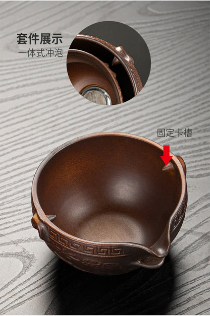 Bule de chá de dragão oriental | Conjunto de chá vintage chinês