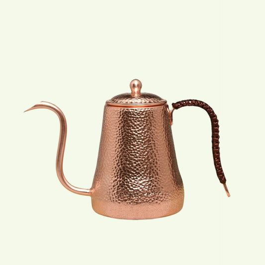 Tetera de cobre única hecha a mano tetera de té de cobre pura tetera tetera de té de cobre sólido tetera de tetera de tetera, 0.5quarts