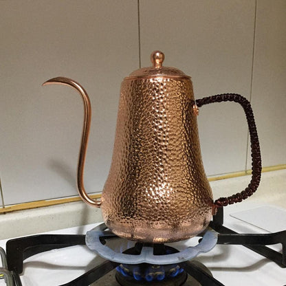 Handmade Vintage Unique  Copper Teapot Pure Copper tea kettle Teapot Solid Copper Tea pot Kettle Stovetop Teapot, 0.5Quarts