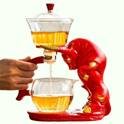 Bitkisel Çay En İyi Çay Lover Hediye için Acacuss Gevşek Yaprak Çay İnfüzörü | Boğa Çay Enfüzörü Çay Süzgeci ile Organik Çay Hediye Kutusu