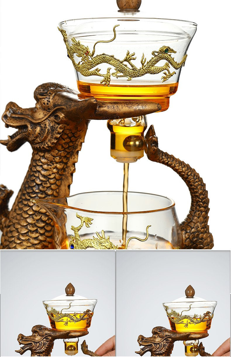 Juego de té de dragón oriental