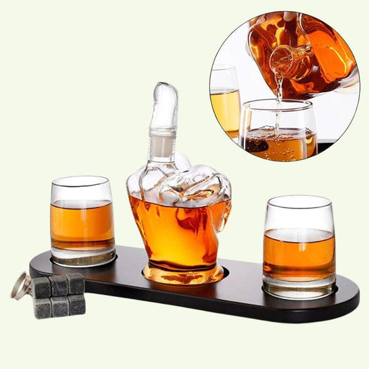 Fuck Off Whisky Scotch Decanter Set Nejlepší pro dárek pro whisky Vintage Blower Pot Diamond Wine Stopper Glass Dekanter Bott
