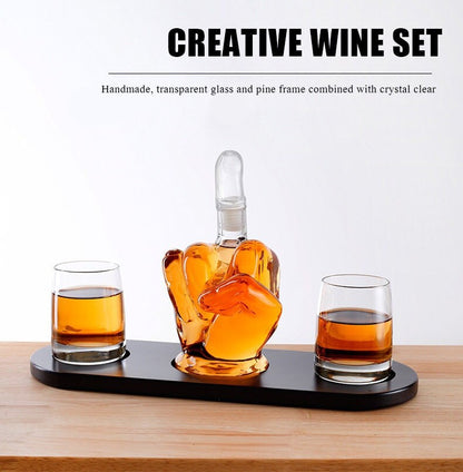 Fuck OFF Whisky Scotch Decanter Set Idéal pour le cadeau de whisky Vintage Blower Pot Diamond Wine Stopper Glass Decanter Bottle - carafe à vin