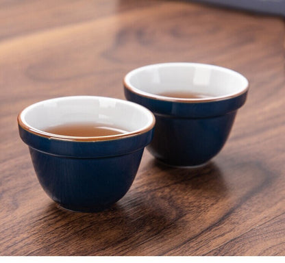 Keramik portabel kung fu teh cangkir kuai ke teh set - bepergian teh outdoor dengan cangkir teh - perjalanan teh gaiwan dengan cangkir dan mug