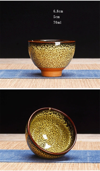 Chinesische 6 teile/satz Keramik Tee Tasse Eis Geknackt Glasur Tasse Kung Fu tee-set Kleine Porzellan Tee Schüssel Teetasse Tee zubehör Drink