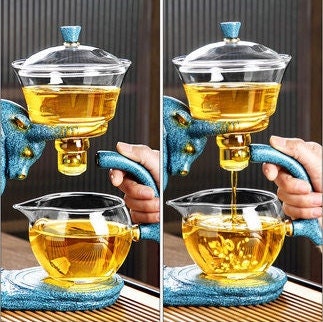 ACACUSS Infusor de té de hoja suelta para té de hierbas Mejor regalo de amantes del té | Caja de regalo de té orgánico con infusor de té alcista con colador de té
