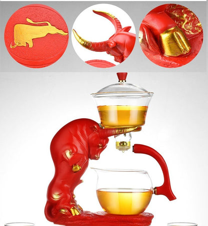 Acacuss volný listový čaj Infuser pro bylinkový čaj Best Lover Lover dárek | BULLISH TEA Infuser Organic Tea Gift Box s čajovým sítkem