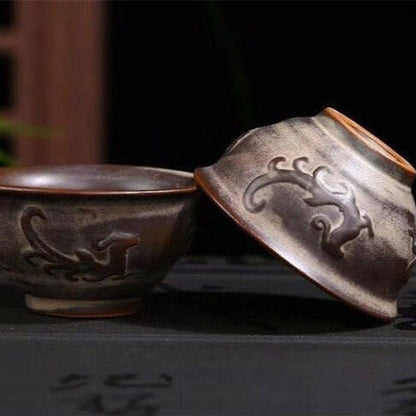 Teiera Dragon cinese | Set di tè vintage | Set da tè kung fu