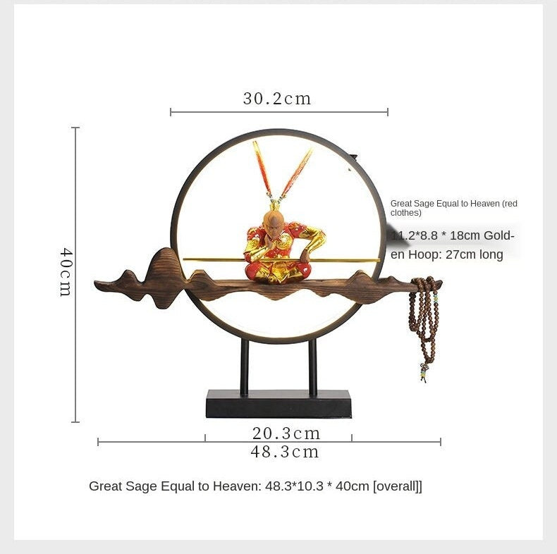 Держатель Backflow для палочек для ладана - китайский король дзен обезьян
