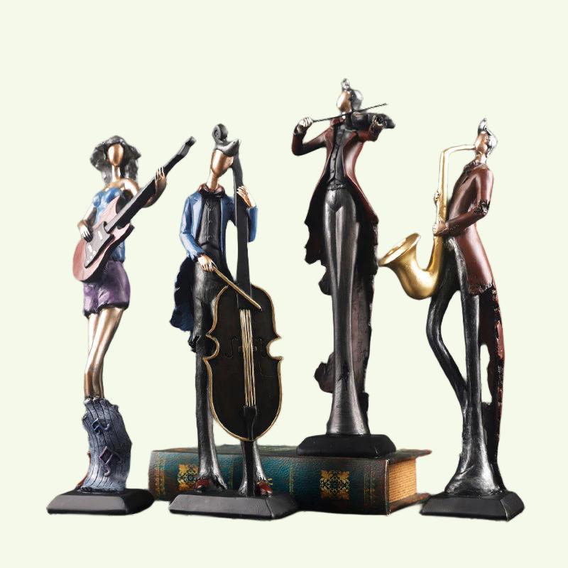 Unik bokhylle dekor musikk kunst karaktermodell statue kreativ stue dekorasjon vinskap ornamenter figurine