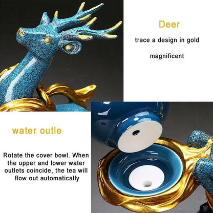 Creative Deer Glass TEAPOT RESISTANT GLASS TEAPOT INFUSER TEA DRIP POT