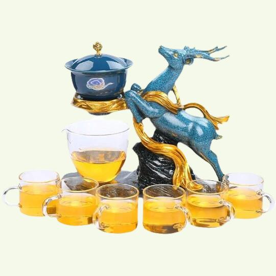 Creative Deer Glass Teapot Heat-resistant Glass Teapot Infuser Tea Drip Pot - acacuss