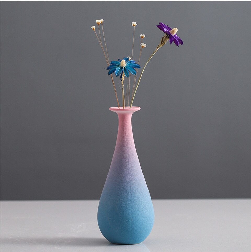 Unique Handmade Nordic Colorful vase for Bookshelf Home Decor or housewarming new home gift - ACACUSS