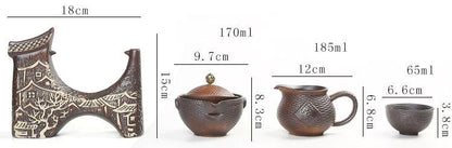 Вращательный чай, набор домашнего керамика