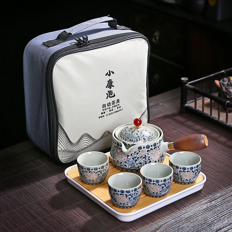 Çin Seramik Taşınabilir Seyahat Çay Seti 360