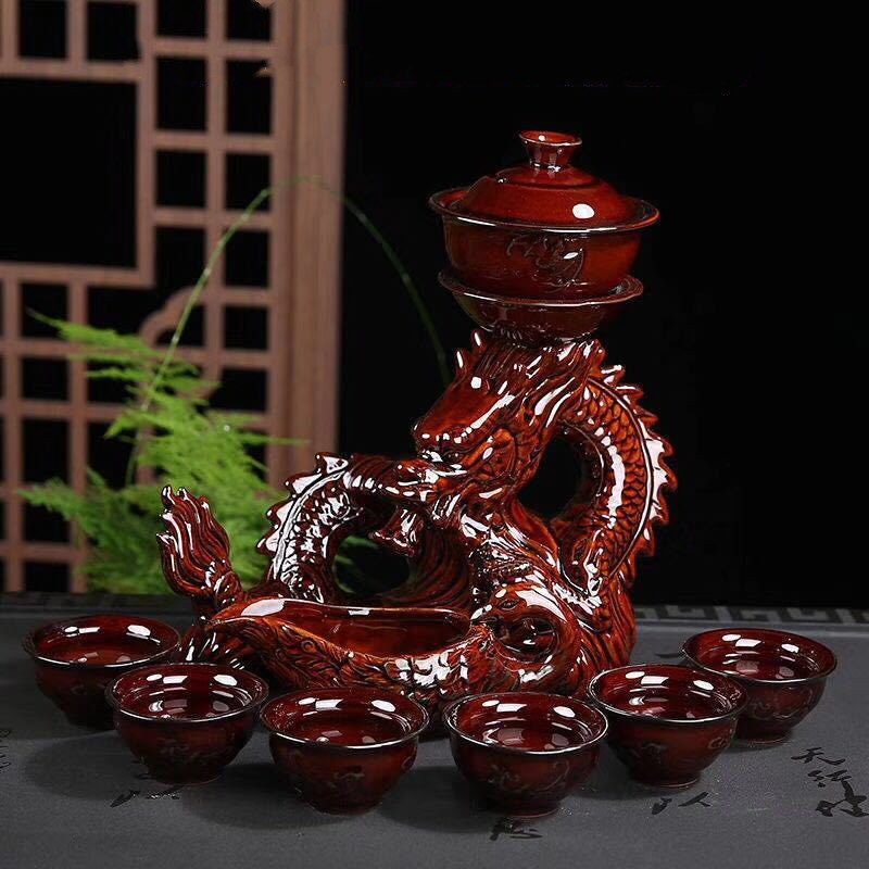 Vintage Chinese outlets Dragon Cherry Blossom Tea Set