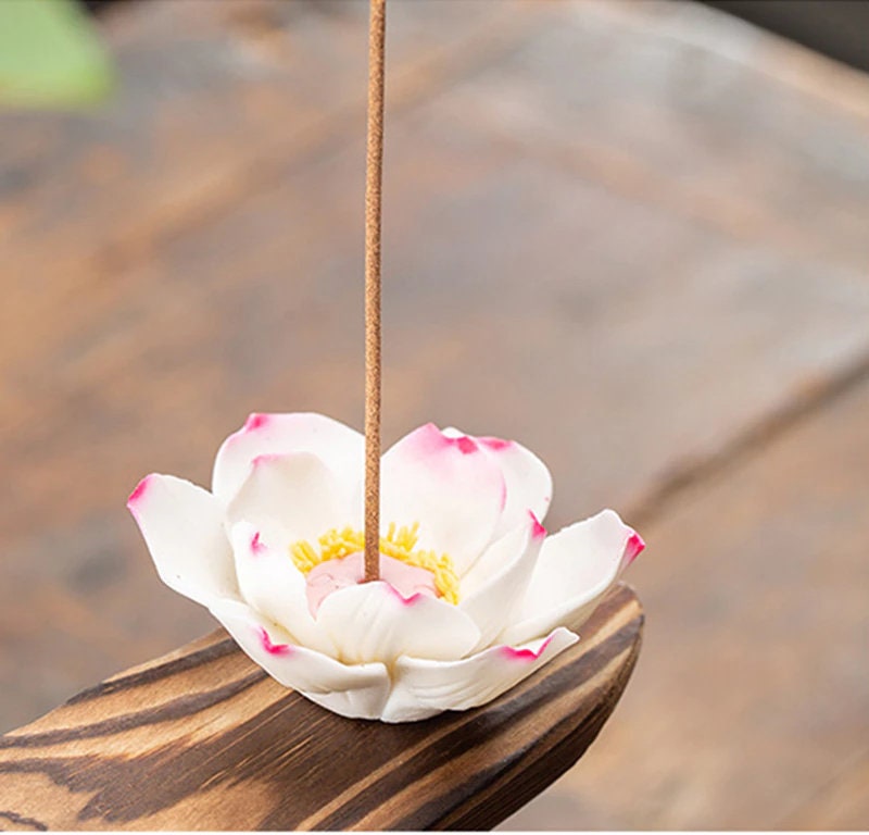 Wierookbrander waterval decoratie keramische brander handgemaakte bloem