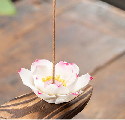 Kadzidło palnika dekoracja wodospadu ceramiczna palnik ręcznie robiony kwiat