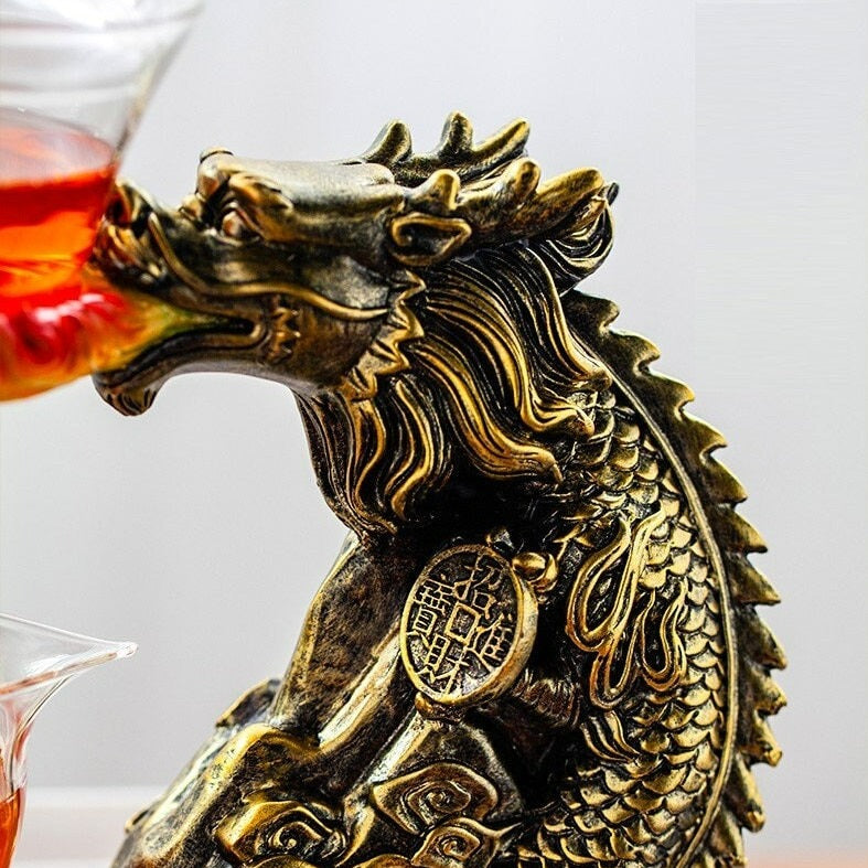 Oriental Dragon Creative Tea Set Infuser | Juego de té vintage chino | Tureen tazas de té