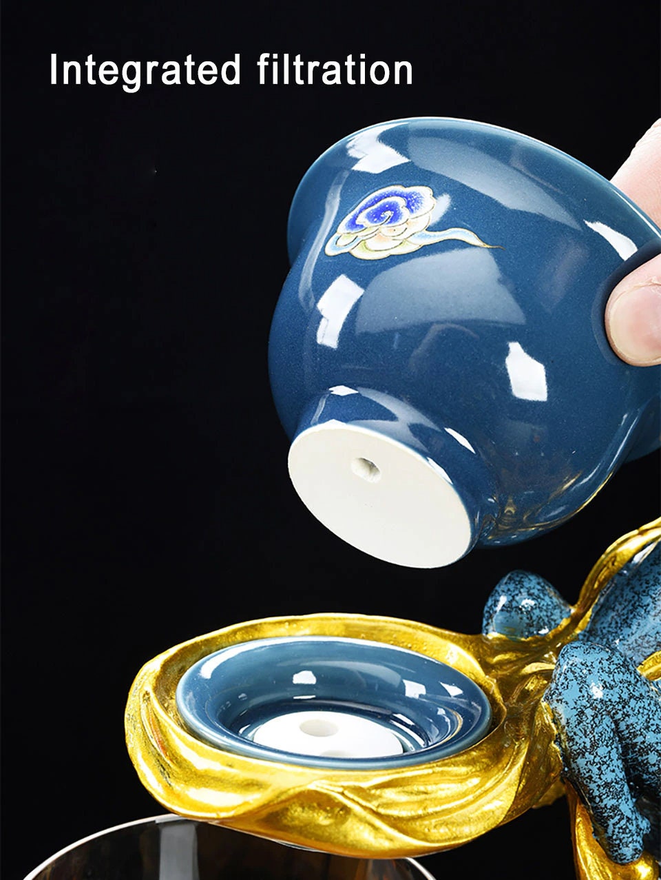 Magnetic Tea Infuser Creative Deer Glass Teapot Tekuk Teh Teh Bertahan Teh