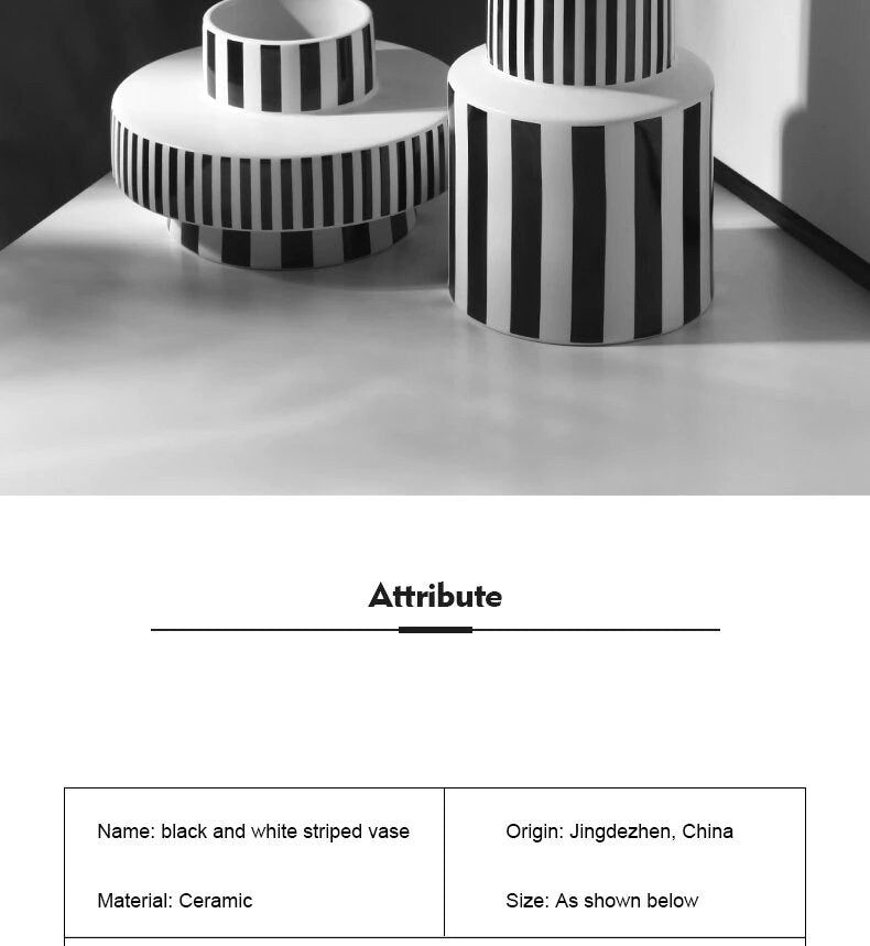Schwarz-weiße Keramikvasen