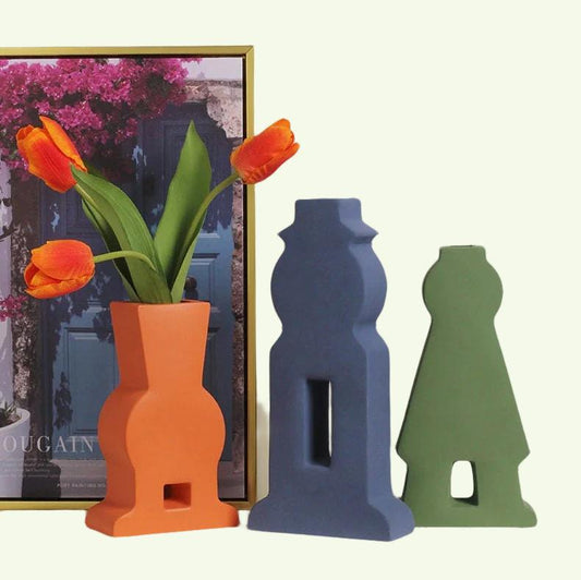 Vas berwarna -warni buatan tangan