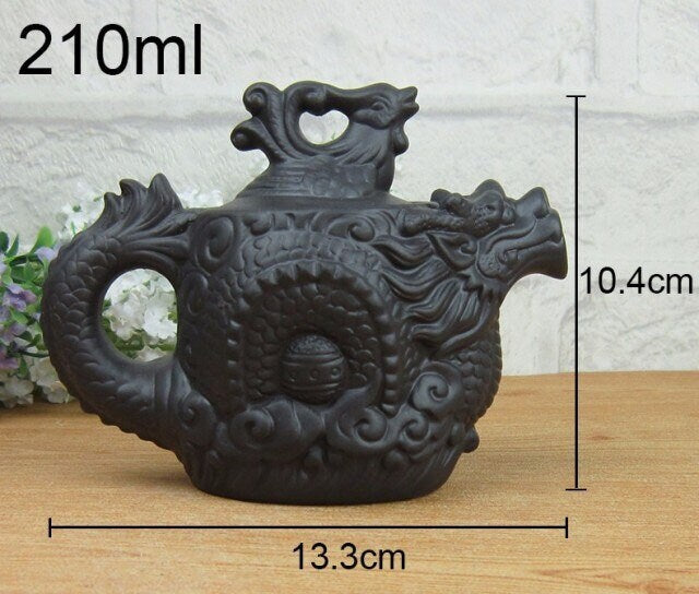 Ejderha Çay Pot Yixing Mor Kil Çay Teapot Teap Set Çince