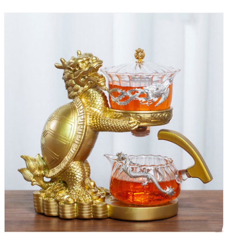 Teh Teapot Dinosaur Naga dengan Magnet Loose Leaf Tea Infuser
