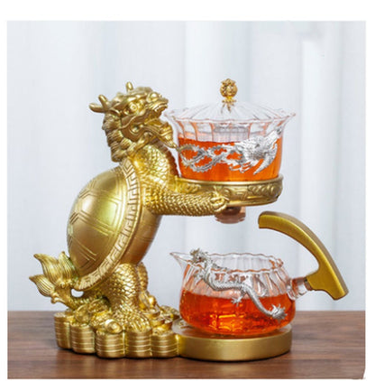 Tetera de dinosaurio de dragón con infusor de té de hoja suelta