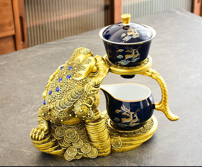 Frog Teapot Set with magnet Unique Glass Teapot Chinese Style Household Jinchan Tea Maker Teapot