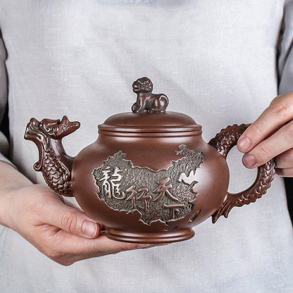 Dragon Tea Pot Yixing Purple Clay TEAPOT TEA SET KIINA