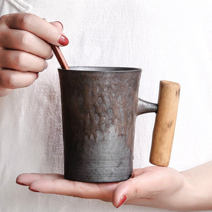 Ręcznie robiony ceramiczny kubek herbaty vintage