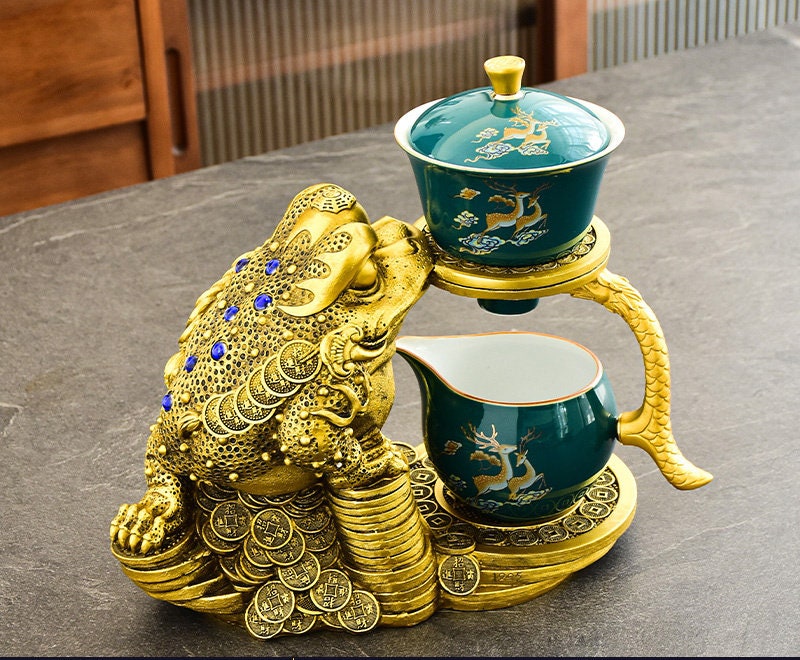 סט קומקום צפרדע עם מגנט ייחודי זכוכית קומקום סגנון סיני בסגנון סיני יצרנית תה ג'ינצ'אן