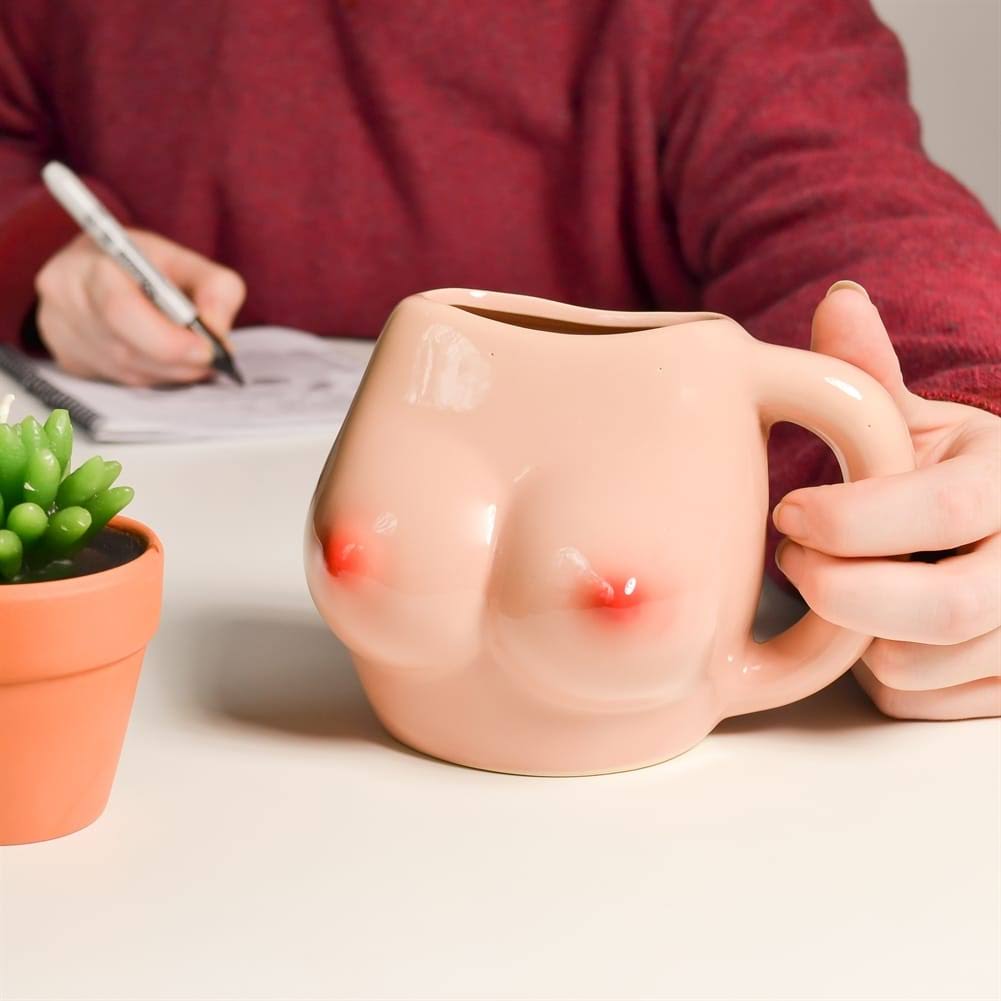 Boob Mug - Ceramic Breast shaped coffee Mug