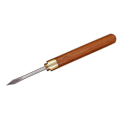 Picada de agulha de faca de chá de sândalo com alça de madeira