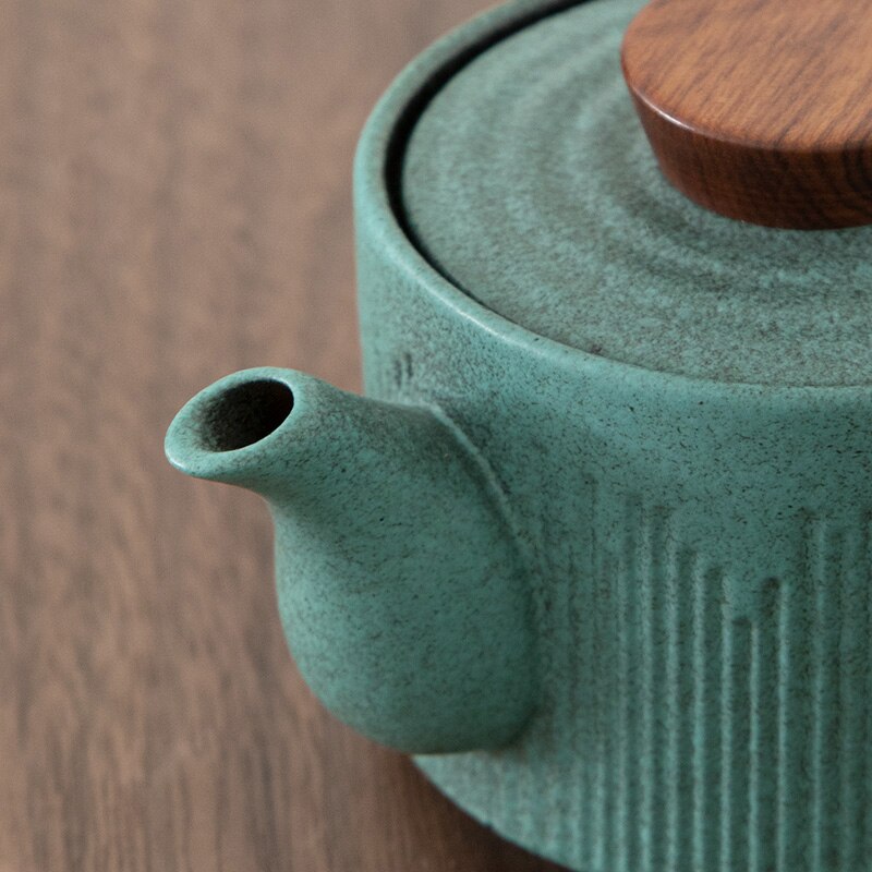 Kyusu Teapot v zelené keramice 150 ml
