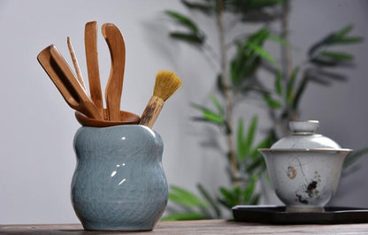 6 Teile/satz Handgefertigte Teezeremonie Utensilien Set Bambus