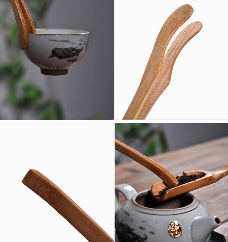 6pcs/Set Buatan tangan upacara teh buatan tangan set bambu