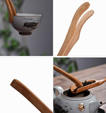 6pcs/set手作りの茶道道具セット竹