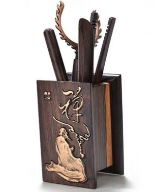 6pcs/set Utensilos de ceremonia de té hechos a mano Set Bamboo